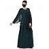 Abaya and Poncho combo- Bottle Green Abaya and Poncho combo- Bottle Green